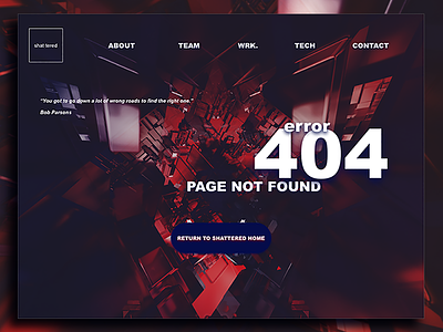 404 Error Page ui ux web design web development