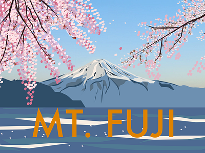 Mt. Fuji Poster adobe illustrator