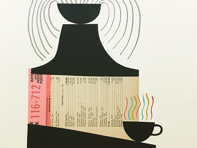 coffee… drawswithscissors illustration