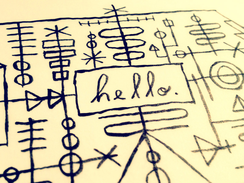 Hello type illustration