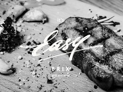 Easy Brix: Grill & Wine bar logotype branding restaurant branding restaurant logotype