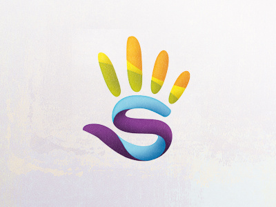 Scrivner Logo Concept creative education art children logo design mark hand paint texture kids bright swirl vector identity branding music print community connect together possible abstract