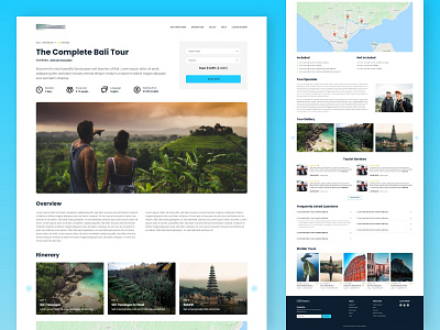 Tours & Travels - Tour Page booking clean landing page layout tour tourism travel travel agency ui ux ui design web design website