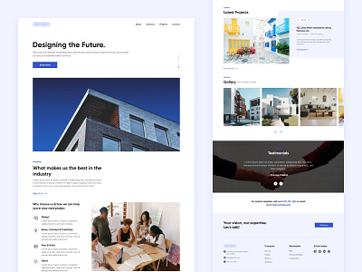 Architectural & construction company | Homepage architecture builders clean construction company landing page layout modern residential ui ux ui design web design website