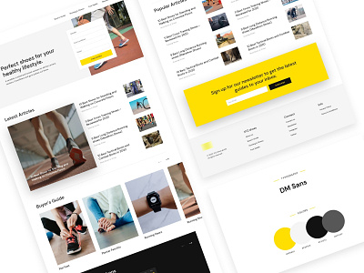 Shoes review | homepage blog blog design clean concept fashion landing page layout review shoes ui ux ui design web design website