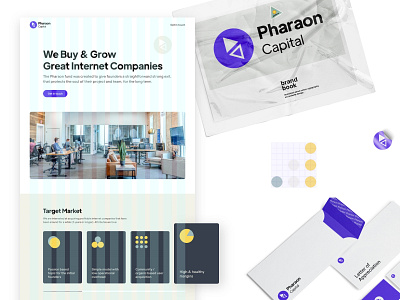 Pharaon Capital | Branding, icons & website grid brand design branding cards colors design grid layout icon design icons layout logo typogaphy ui ux ui design web design website