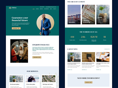 Finance firm homepage clean concept finance firm heritage investment landing page layout ui ux ui design web design website