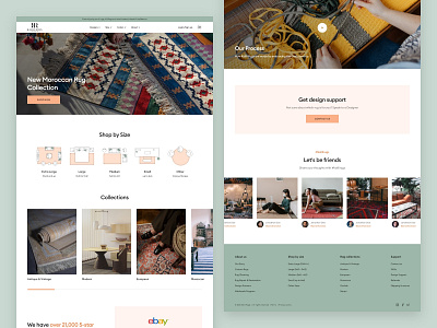 Rugs eCommerce - Homepage clean concept ecommerce landing page layout rugs ui ux ui design web design website