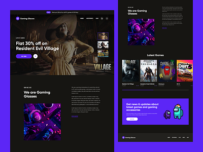 Gaming marketplace concept challenge clean concept designoff gaming landing page layout marketplace ui ux ui design web design website