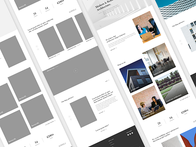 Architecture firm landing page architecture clean firm landing page ui design uiux website website concept website design wireframes