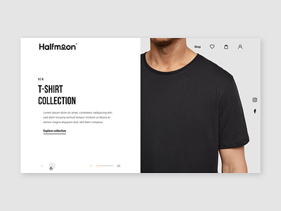 Fashion website: Layout exploration 03 clean fashion hero section landing page layout product design ui ux ui design web design website