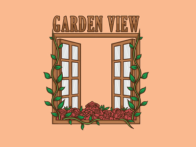 Garden view album cover apparel art artwork branding clothing design graphic design illustration logo music t shirt design vector vector art