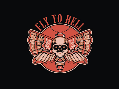 fly to hell album cover apparel art artwork artworkforsale branding clothing design graphic design illustration logo skull t shirt design vector vector art