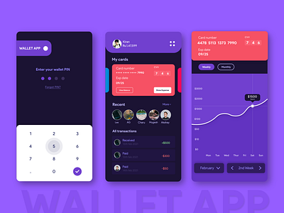 Wallet app ui design