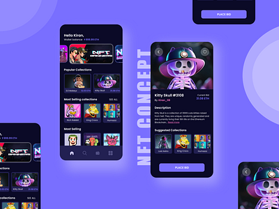 Nft_Concept Marketplace android app design colorful design nft ui uidesign ux