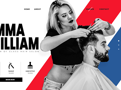 Barber Shop Web Banner app design typography web website