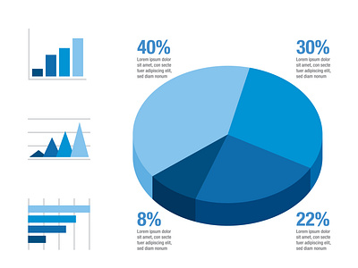 Minimalistic blue infographic template