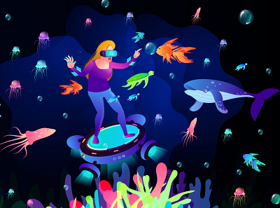 vr experiencing aqua life_adobe illustrator tutorial adobe illustrator tutorial arttutor concept art concept illustrator tutorial games splash screen design how to illustrator basics illustrator tutorial kids story illustrations learn step by step vector art tutorial vector drawing tutorial video lessons video tutorials virtual reality