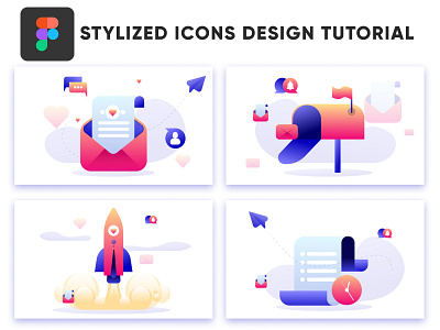 Stylized icons design tutorial in Figma design figma how to icon design tutorial iconography icons icons design icons design tutorial icons pack iconset logo tutor tutorial