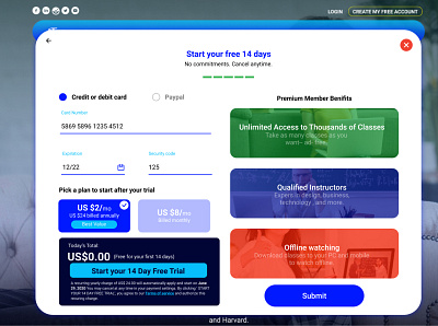 premium membership screen UI design figma how to ui uiux design web design
