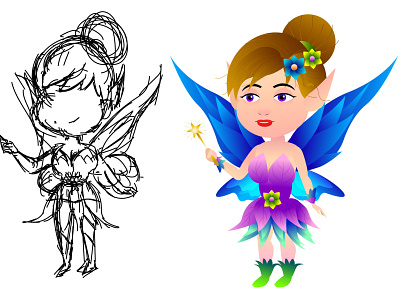 fairy little character design tutorial adobe illustrator 2021 tutorials arttutor character design basics character design in illustrator creative art digital drawing drawing fairy fairy little gfx mentor graphic design course how to draw illustration little fairy soundduck tutvid