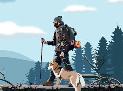 Hiking vector art tutorial adobe illustrator adobe illustrator tutorial art beginners design designers digital art drawing how to illustration illustrator illustrator tutorial photo to cartoon photo to vector process step by step trace photo vector vector art vector drawing