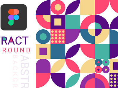 Abstract geometric background design in Figma