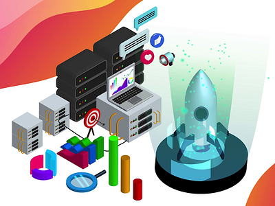 Isometric Web Development Illustration