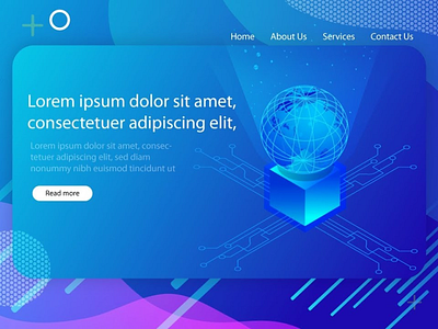 isometric Landing Page UI design of Artificial int adobe adobe illustrator ai global technology illustrator iot isometric isometric design isometric grid landing page tutorials