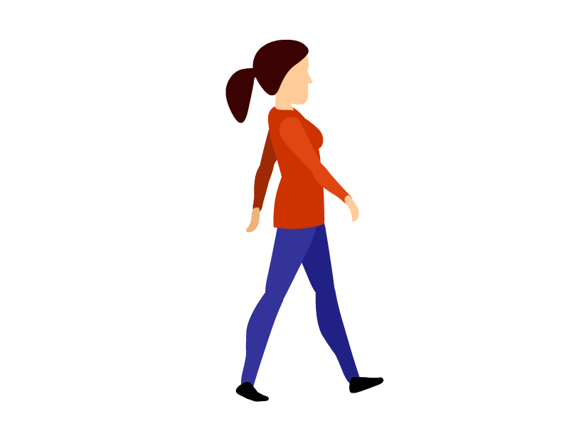 flat design character Walk cycle 2D animation tutorial by Joshuaprakash on  Dribbble