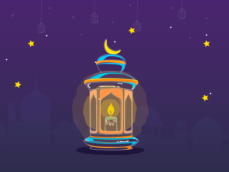 Tri Ramadan 2020 Fanous GIF Dribbble animation art illustration motion ramadan kareem ramadan mubarak vector
