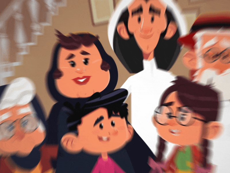 Tri - The family - Coming soon 2d animation arab art character design illustration motion saudi vector