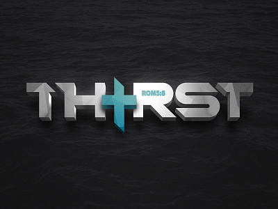 "Thirst" Student Conference Branding Concept 1 christian cross logo thirst