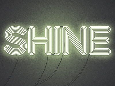 Shine Poster dark design glow light neon poster shine sign texture vintage