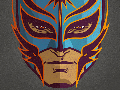 Luchador color face illustration logo luchador mask vector wrestler