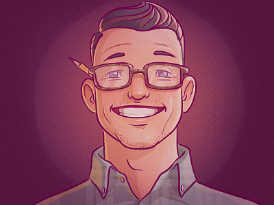 Me avatar cartoon character character design color digital illustration drawing guy man purple self portrait