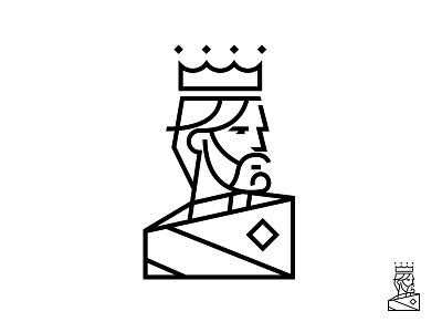 King icon king line logo vector