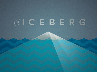 The Iceberg color graphic design illustration title type vector