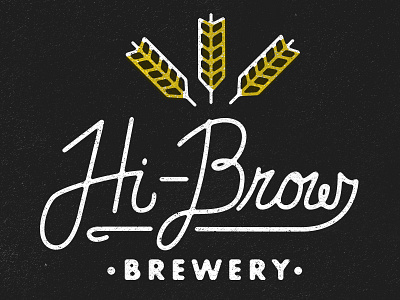 Hi Brow Logo barley beer brewery wheat