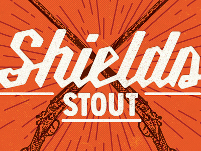 Shields Stout beer burst gun label millie shields stout vintage