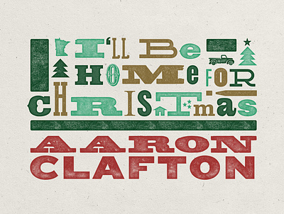 Christmas Album Artwork album cover christmas design illustration letterpress texture typography