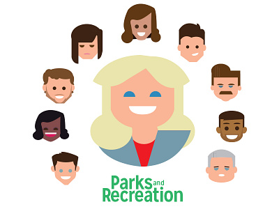 Shapes & Rec geometric illustration parksrecreation ronswanson shapes