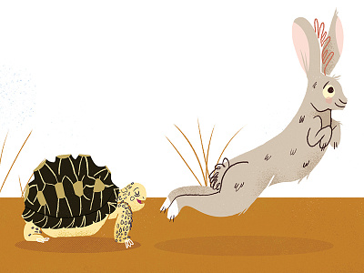 The Turtle & the Jackalope book bunny childrens book drawing illustration jackalope rabbit turtle