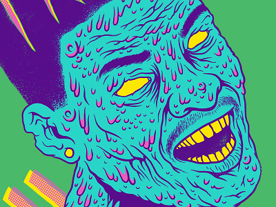 Fresh Brains of Bel-Air 90s illustration zombie