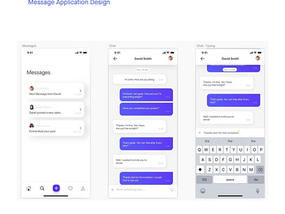 Message App UI Design in Sketch