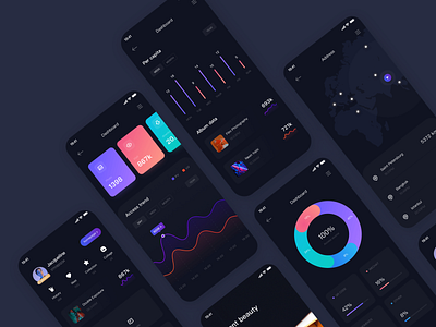 Album data statistics app data statistics photos ui kit design