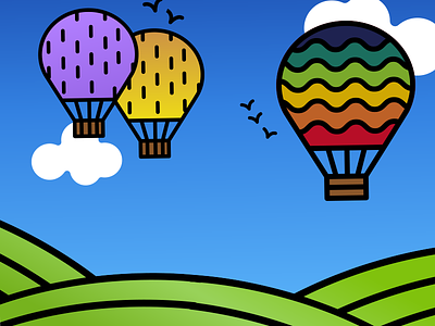 Hot Air Balloon Poster goose creek grass hot air balloon sky tennessee vector art