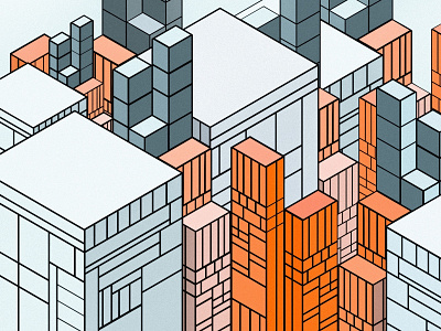 Block City block blocks city cube design illustration procreate procreate app wallpaper wallpapers