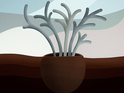 Planted Illustration branches growth illustration plant plants pot procreate procreate app