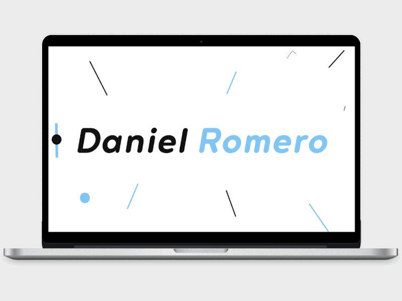 Personal Motion Intro animated daniel romero design gif graphics intro minimal motion motion animation rmrdnl